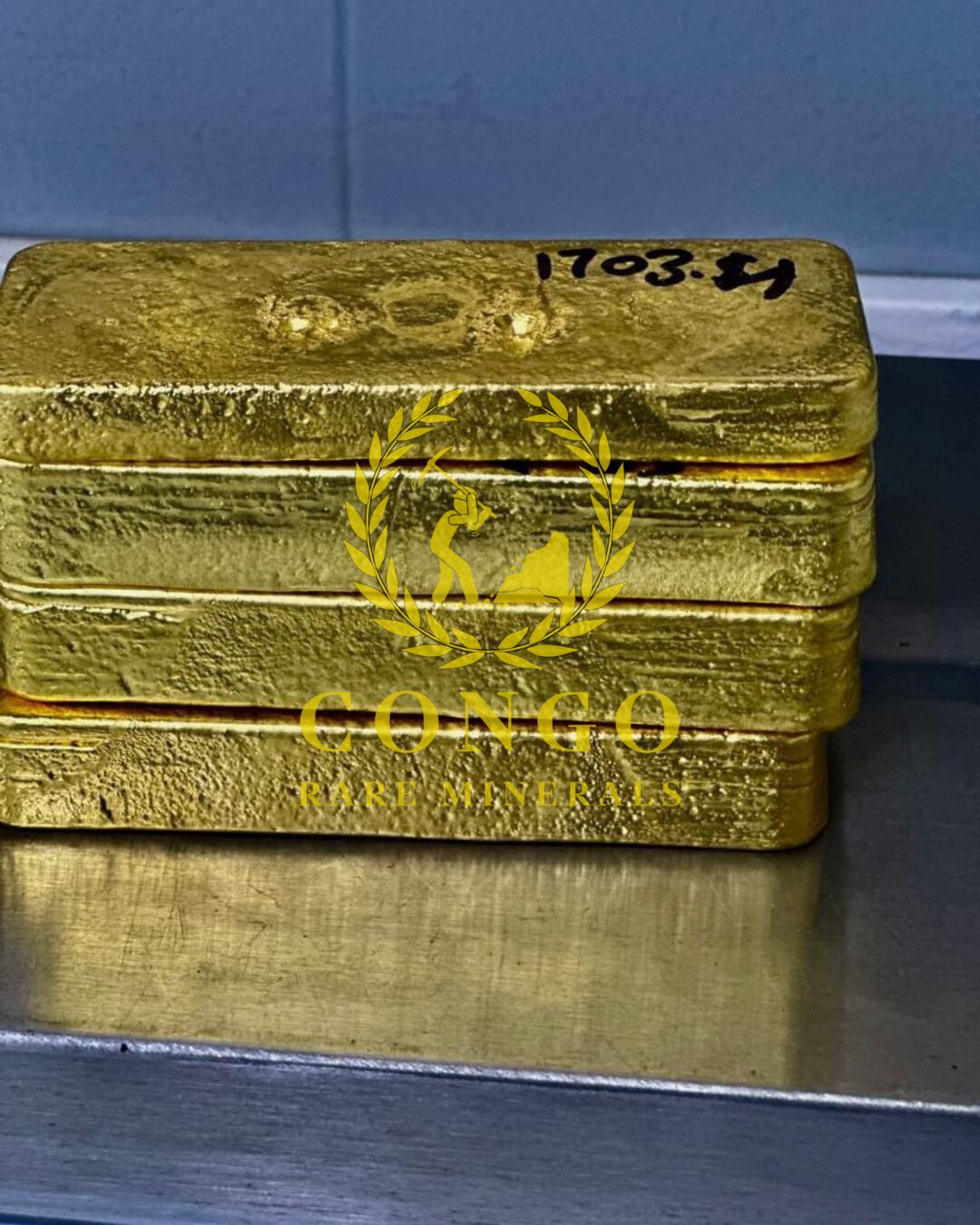 Gold grain and cast gold bars from Congo Rare Minerals, licensed gold exporter in DRC and Uganda